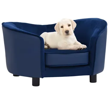 vidaXL Sofa za pse plava 69 x 49 x 40 cm od pliša i umjetne kože - Venlo