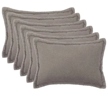 vidaXL Presvlaka za jastuk 6 pcs HOUTEN Svjetlosiva 50 x 75 cm Bouclé - Venlo