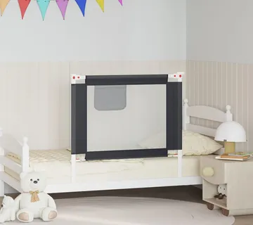 vidaXL Sigurnosna ogradica za dječji krevet tamnosiva 90x25 cm tkanina - Venlo