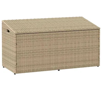 vidaXL Vrtna kutija za pohranu bež 110x50x58 cm poli ratan - Venlo