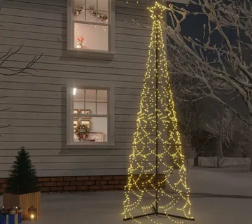 vidaXL Božićno drvce u češeru toplo bijelo 500 LED dioda 100x300 cm - Venlo