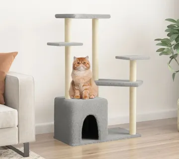 vidaXL Penjalica za mačke sa stupovima za grebanje svjetlosiva 107,5cm - Venlo