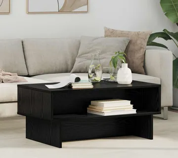 vidaXL Kava Stol Crni hrast 80 x 46 x 35 cm Konstruirano drvo - Venlo