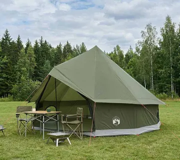 vidaXL Tipi šator 6-osobni Maslinasto zelena Poliester i čelik - Venlo