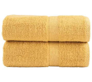 vidaXL Premium ručnici za goste SOLUND 2 kom. zlatne boje 30x50 cm 600 g/m² - Venlo