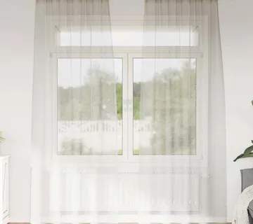 vidaXL Voile zavjesa 2 kom. Krema 225 x 140 cm Poliester - Venlo