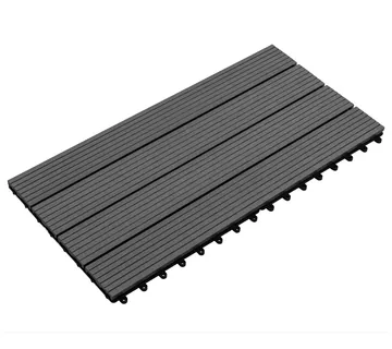 vidaXL Pločice za decking 6 kom. Crna 60 x 30 cm WPC - Venlo