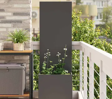 vidaXL Privatnost u vrtu Crna 50 x 32 x 150 cm Hladno valjana čelična - Venlo