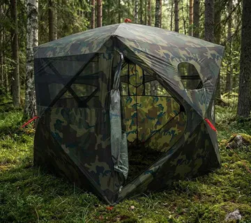 vidaXL Lovni šator Maskirna 143 x 143 x 165 cm Poliester i čelik - Venlo