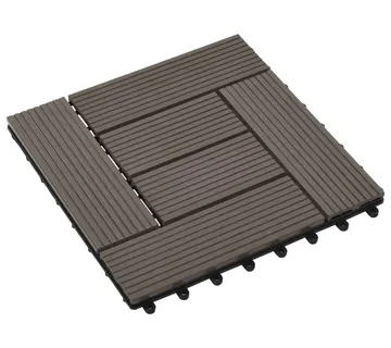 vidaXL Pločice za decking 11 kom. Tamno smeđa 30 x 30 cm WPC - Venlo
