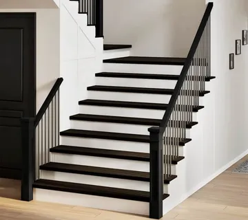 vidaXL Gazišta stepenice 2 kom smeđe-crni 120x30x2 cm masivna hrast - Venlo