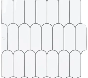 vidaXL Pernata pločica 10 kom. Bijela siva 30 x 30 cm Poliuretan i PET - Venlo