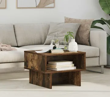 vidaXL Kava Stol Dimljeni hrast 48 x 46 x 35 cm Konstruirano drvo - Venlo