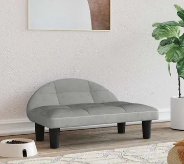 vidaXL Krevet za pse svjetlosivi 70 x 52 x 30 cm baršunasti - Venlo