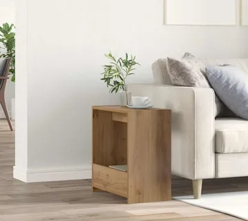 vidaXL Pomoćni stol Artisan hrast 50x26x50 cm izrađeno drvo - Venlo