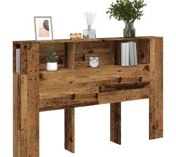 vidaXL Uzglavni ormarić staro drvo 160x18,5x103,5 cm konstruirano drvo - Venlo