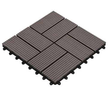 vidaXL Pločice za decking 11 kom. Tamno smeđa 30 x 30 cm WPC - Venlo