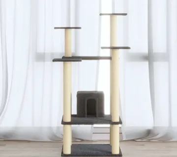 vidaXL Penjalica za mačke sa stupovima za grebanje tamnosiva 110 cm - Venlo