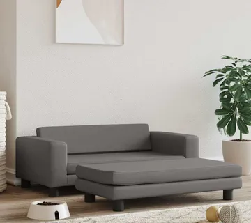 vidaXL Krevet za pse s produžetkom sivi 100 x 50 x 30 cm umjetna koža - Venlo