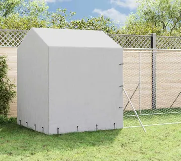vidaXL Vanjski kavez za pse s krovom srebrni 2x10x2,5m pocinčani čelik - Venlo