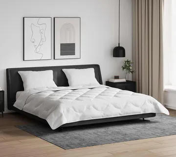 vidaXL Poplun s jastukom 3 kom. Bijelo Mikrofibra - Venlo