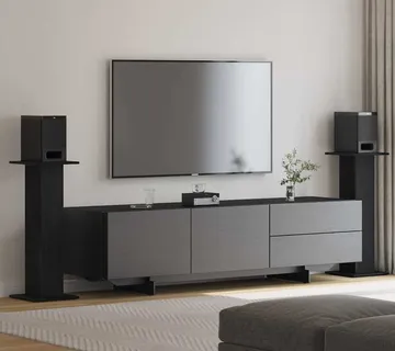 vidaXL Stalak za zvučnike 2 kom. Crni hrast 30 x 30 x 80 cm - Venlo