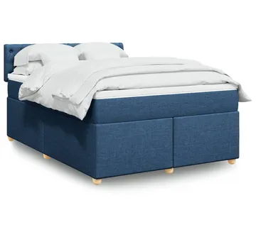 vidaXL Krevet s oprugama i madracem plavi 160x200 cm od tkanine - Venlo