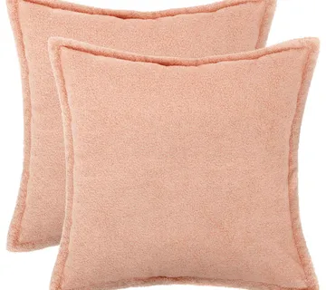 vidaXL Presvlaka za jastuk 2 pcs HOUTEN Ružičasta 55 x 55 cm Bouclé - Venlo