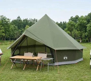 vidaXL Tipi šator 10-osobni Maslinasto zelena Poliester i čelik - Venlo