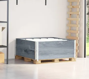 vidaXL Okviri za palete 2 kom sivi 100 x 100 cm od masivne borovine - Venlo