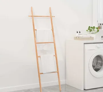 vidaXL Ljestve za ručnike 170 cm od masivnog drva oraha - Venlo