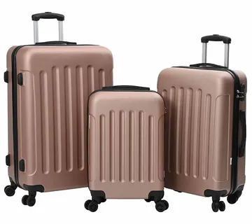 vidaXL Kofer 3 kom. Ružičasto zlatni 50 x 31 x 78 cm ABS plastika - Venlo