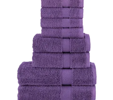 vidaXL 8-dijelni vrhunski set ručnika SOLUND ljubičasti 600 gsm - Venlo