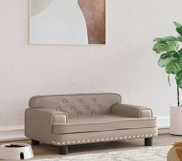 vidaXL Krevet za pse cappuccina 70 x 45 x 30 cm od umjetne kože - Venlo