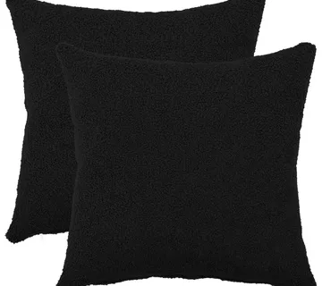 vidaXL Presvlaka za jastuk 2 pcs HEERLEN Crna 35 x 35 cm Bouclé - Venlo