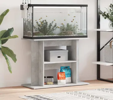 vidaXL Stalak za akvarij Betonski Sivi 80x35x60 cm Konstruirano drvo - Venlo