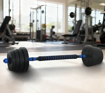 vidaXL 2-u-1 set bučica i olimpijske šipke 30 kg Crna i Plava - Venlo