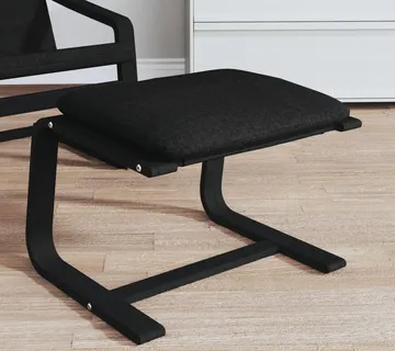 vidaXL Tabure crni 51 x 41 x 40 cm od tkanine - Venlo