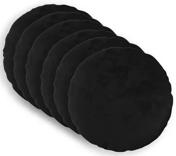 vidaXL Presvlaka za jastuk 6 pcs HEERLEN Crna Ø 40 cm Flanel - Venlo