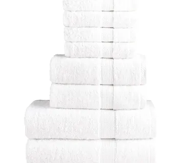 vidaXL 8-dijelni vrhunski set ručnika SOLUND bijeli 600 gsm - Venlo