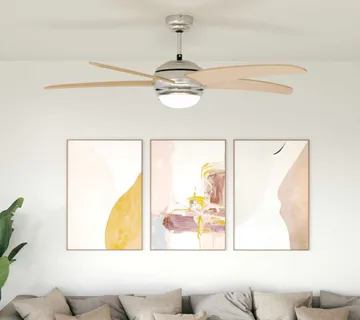 vidaXL Ventilator za strop s svjetlom i daljinskim upravljačem Sonoma - Venlo