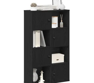 vidaXL Regal za knjige crni hrasta 60x24x101,5cm od konstruiranog drva - Venlo