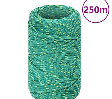 vidaXL Brodski konop zeleni 2 mm 250 m od polipropilena - Venlo
