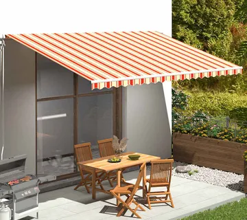 vidaXL Zamjenska tkanina za tendu žuta i narančasta 500x300 cm poliester - Venlo