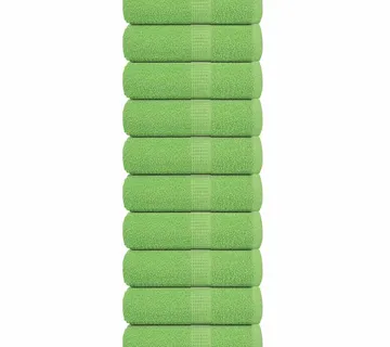 vidaXL Ručnici za pranje FROGN 10 kom jabukasto zelene 30x30 cm 360 g/m² - Venlo