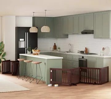 vidaXL Vrata za pse s vratašcima 12 panela sklopiva 960 cm drvo topole - Venlo
