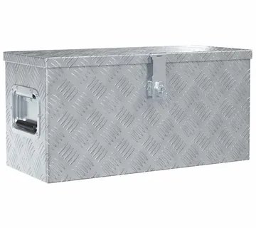 vidaXL Aluminijska kutija 61,5 x 26,5 x 30 cm srebrna - Venlo