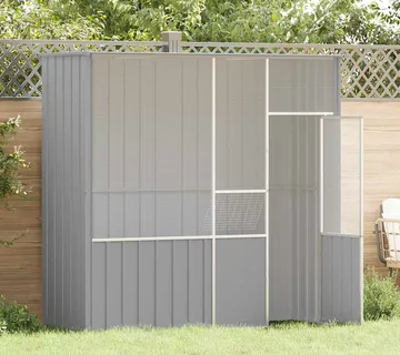vidaXL Kavez za ptice sivi 215 x 78 x 200 cm od pocinčanog čelika - Venlo