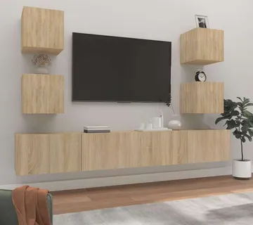 vidaXL 6-dijelni set TV ormarića boja hrasta sonome konstruirano drvo - Venlo