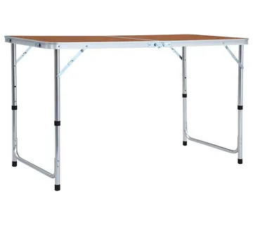 vidaXL Sklopivi stol za kampiranje aluminijski 120 x 60 cm - Venlo